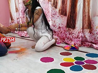 Holi Special - fuck hard priya in holi occasion with hindi roleplay - YOUR PRIYA