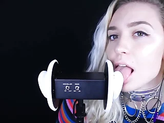 Rose ASMR No Hands Ear Licking Solo
